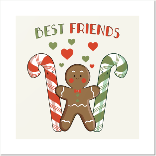 Christmas best friends Posters and Art